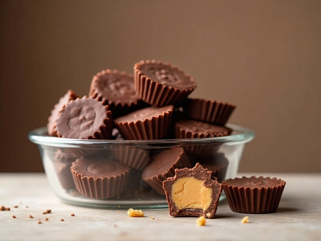 Homemade peanut butter cups ready for refrigerated storage