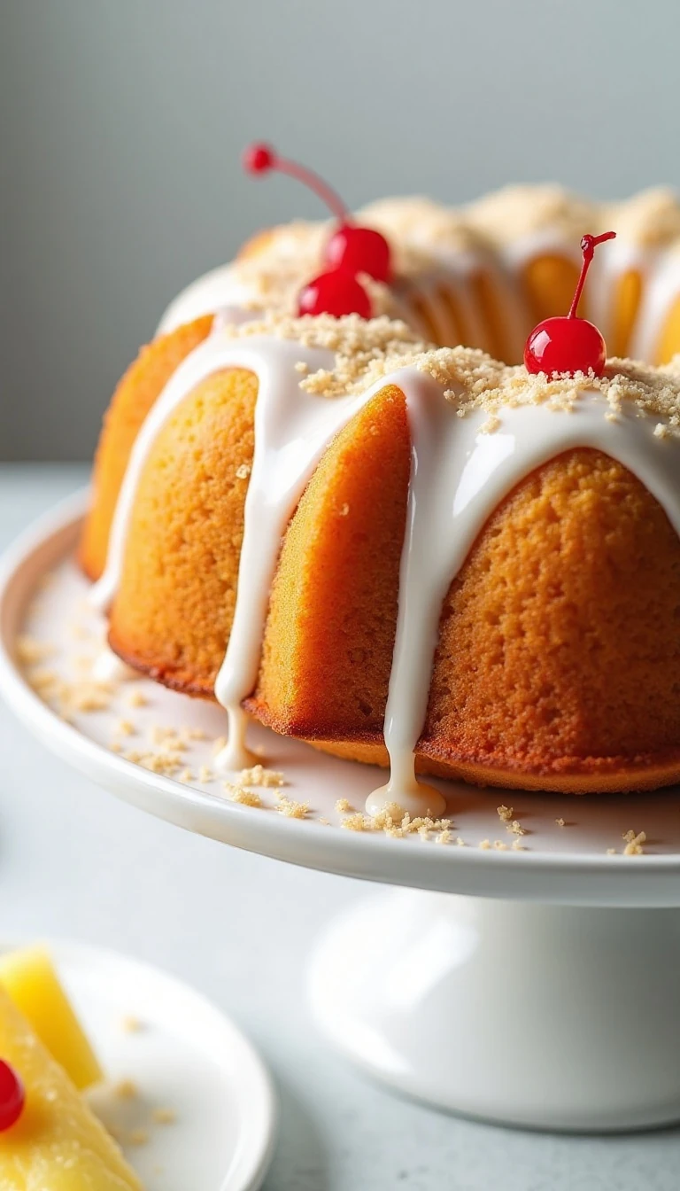 Easy Homemade Pineapple Angel Food Bundt Cake Recipe