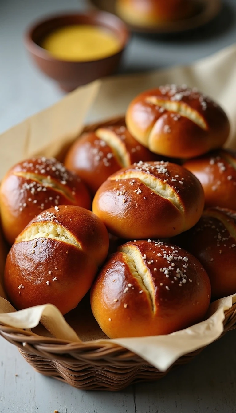 Soft and Chewy Homemade Pretzel Rolls Recipe