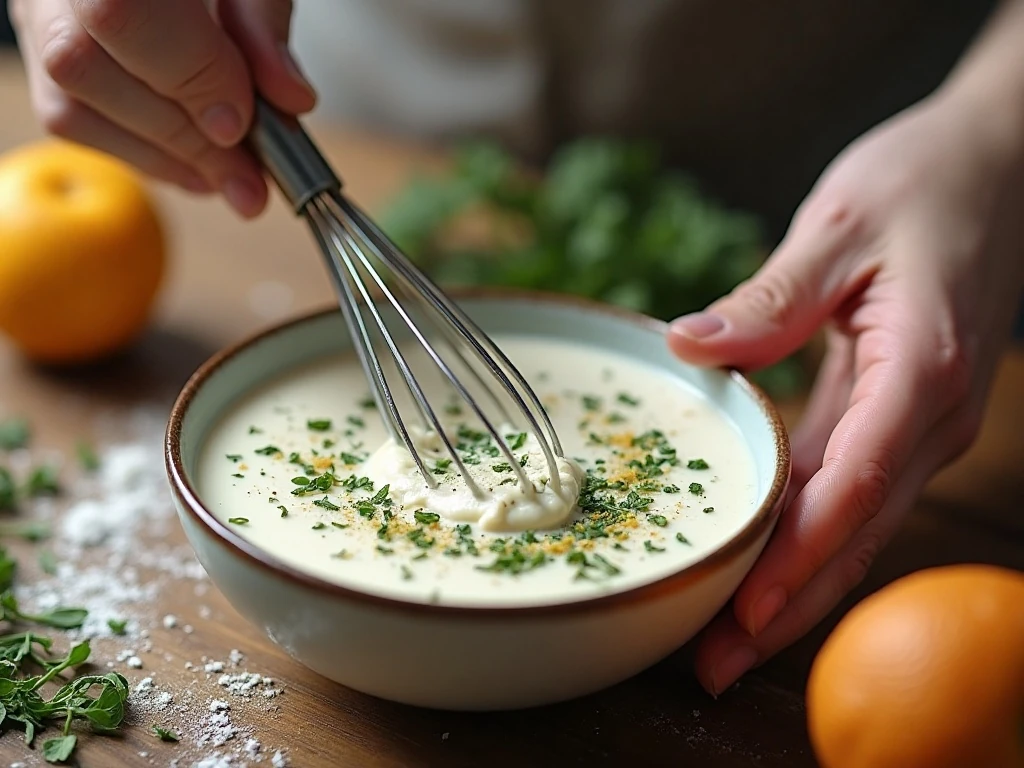 Mixing dry ingredients for homemade ranch seasoning