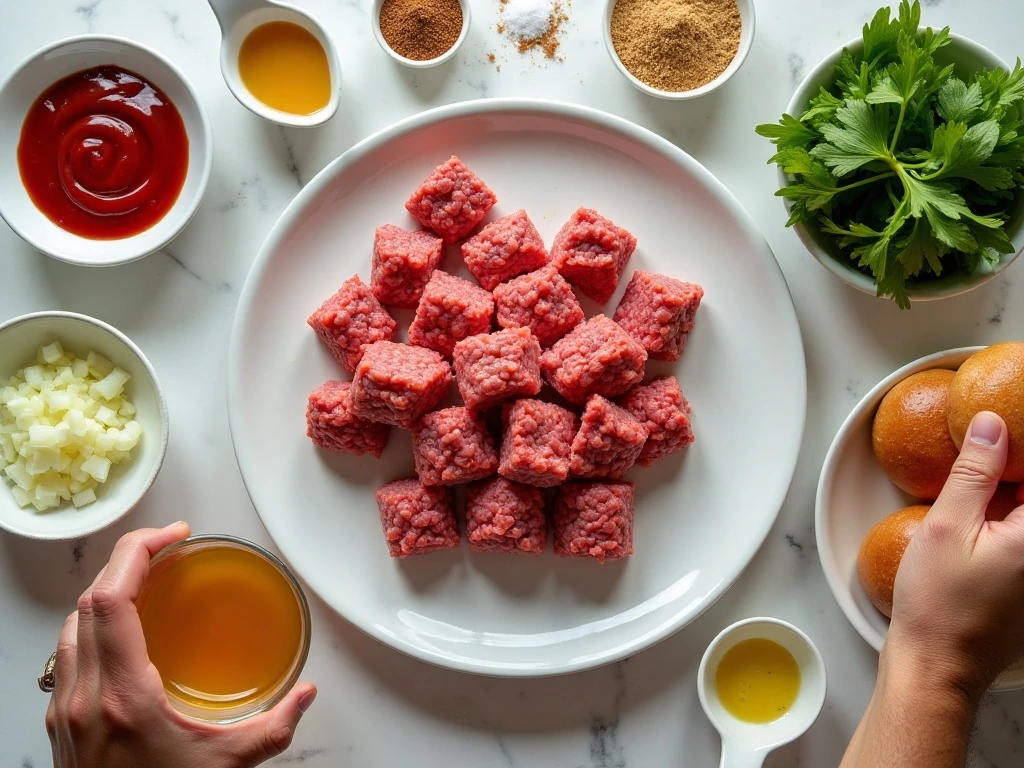 Ingredients for homemade Sloppy Joes