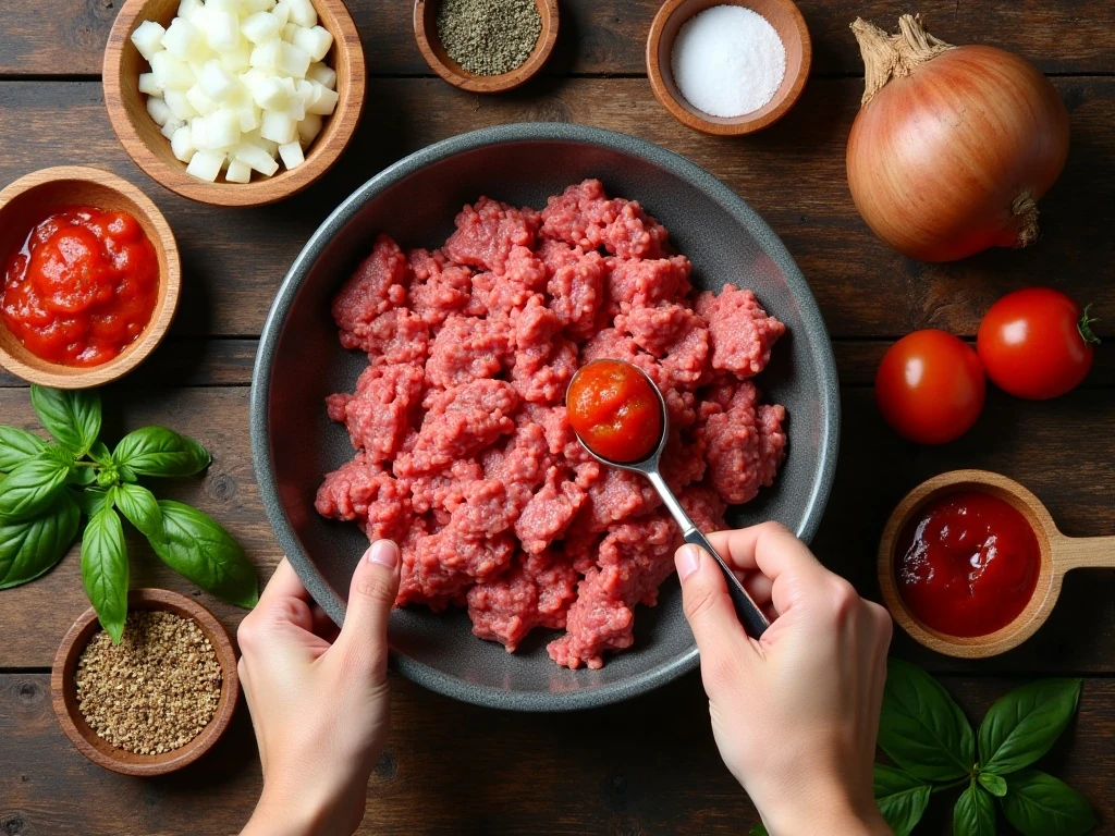 Ingredients for a large batch of homemade spaghetti sauce