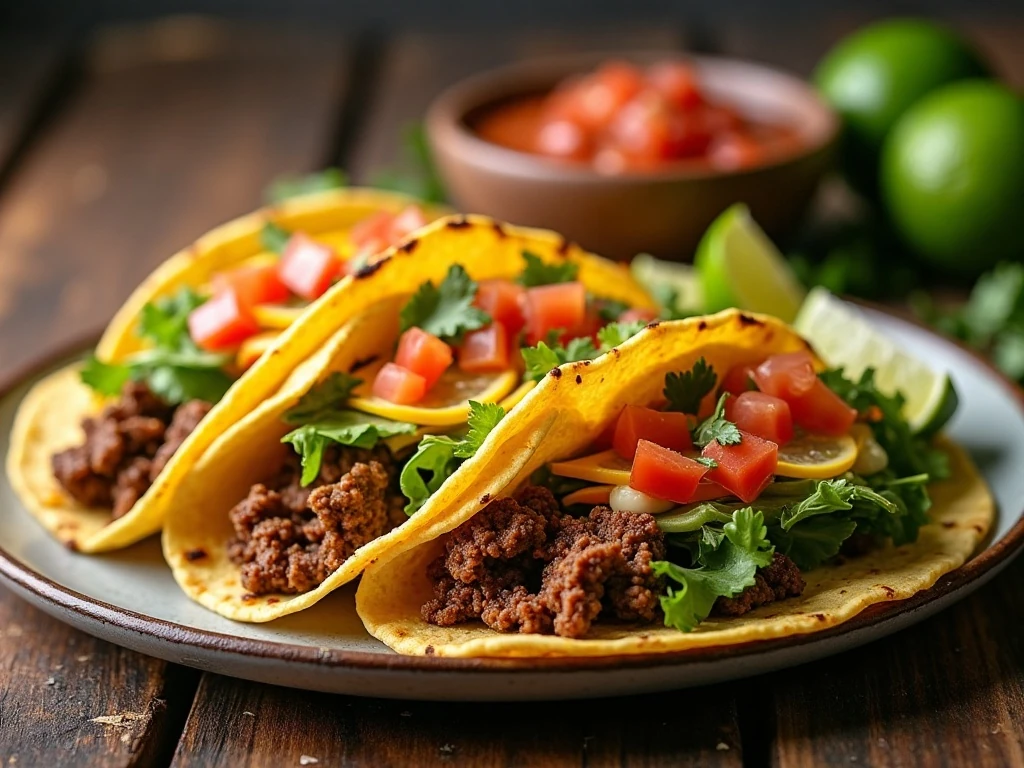 Tacos made with bold homemade taco seasoning and fresh toppings