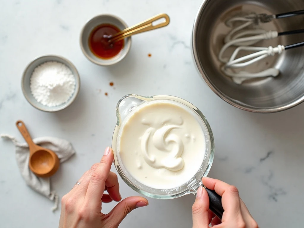 Ingredients for homemade whipped cream