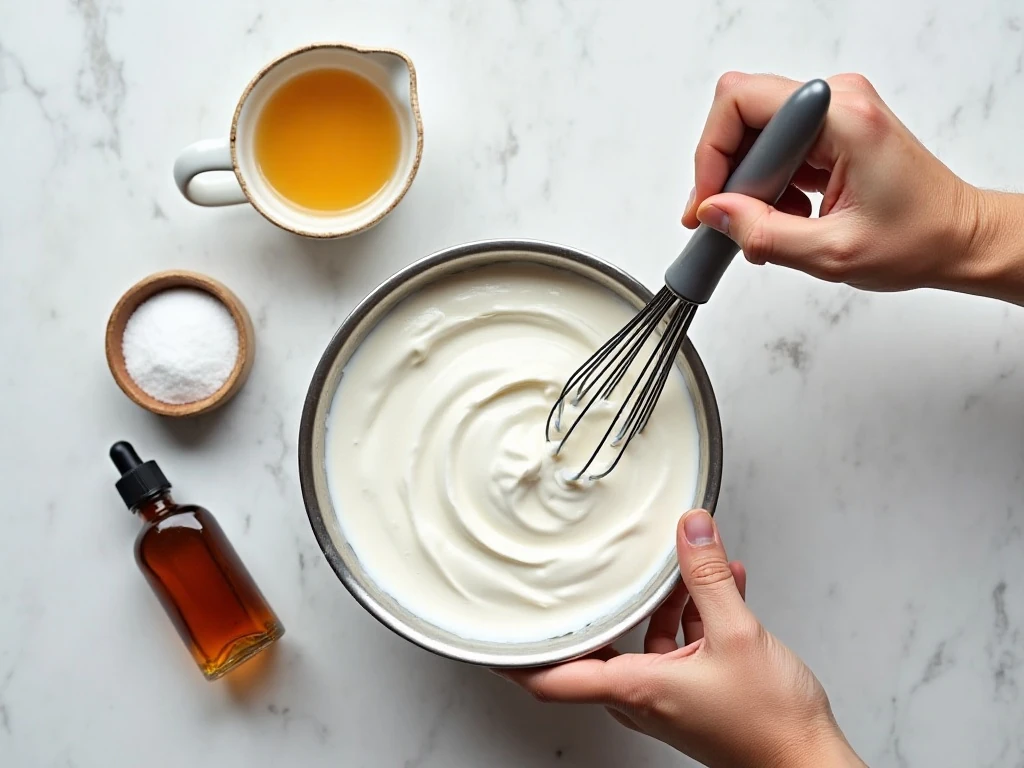 Ingredients for homemade whipped cream