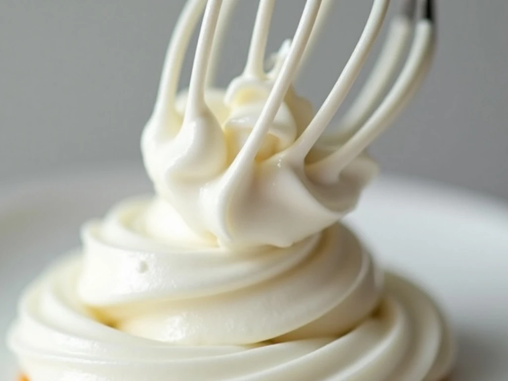 Soft peaks in smooth homemade whipped cream