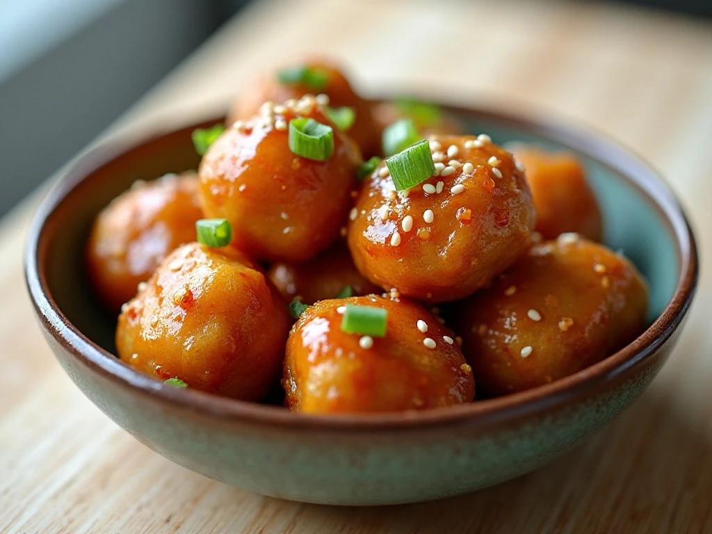Golden honey garlic chicken bites served as an appetizer