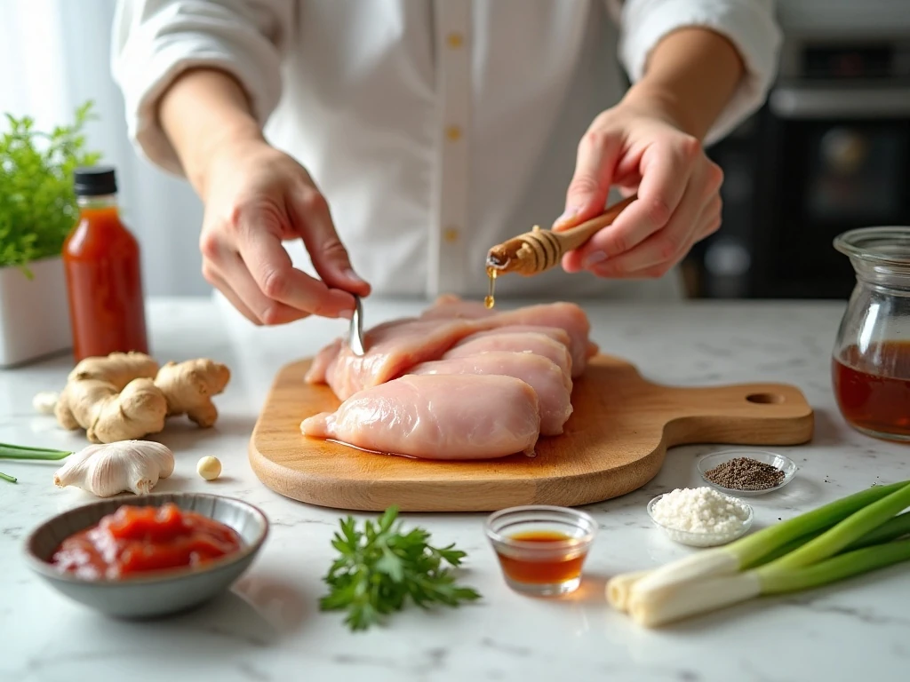 Ingredients for easy Instant Pot honey garlic chicken