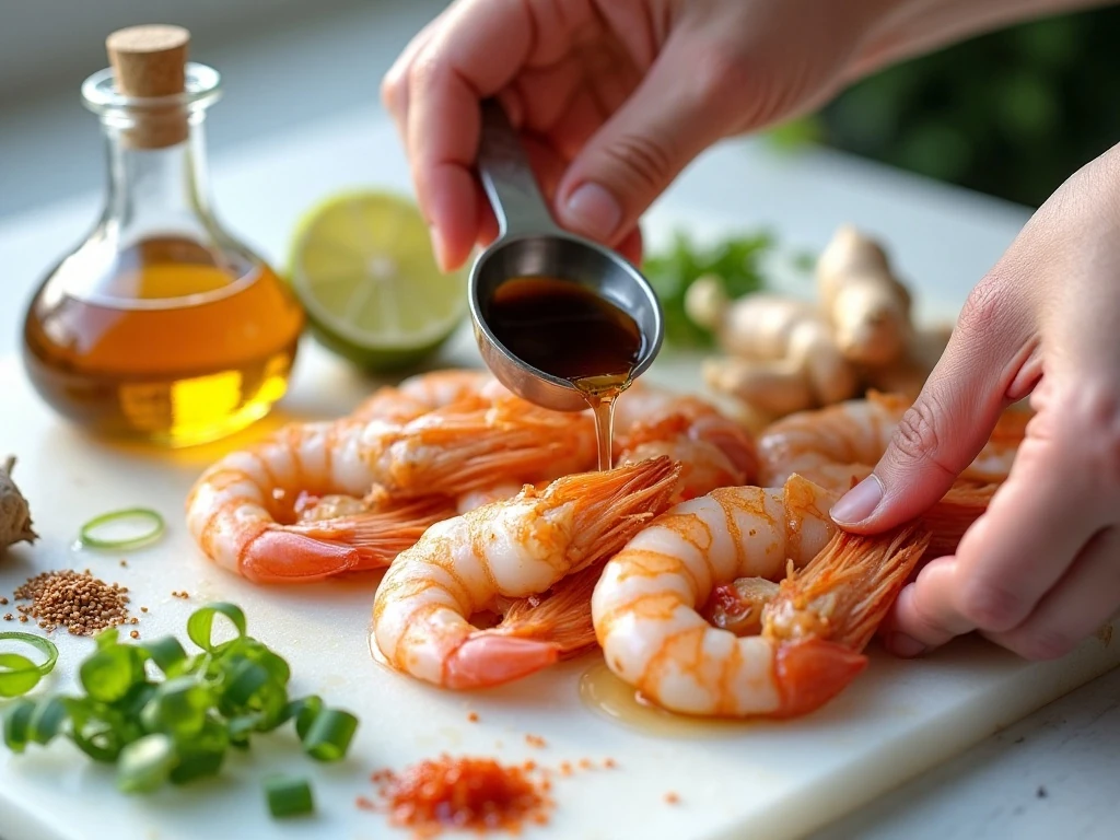 Ingredients for honey garlic shrimp