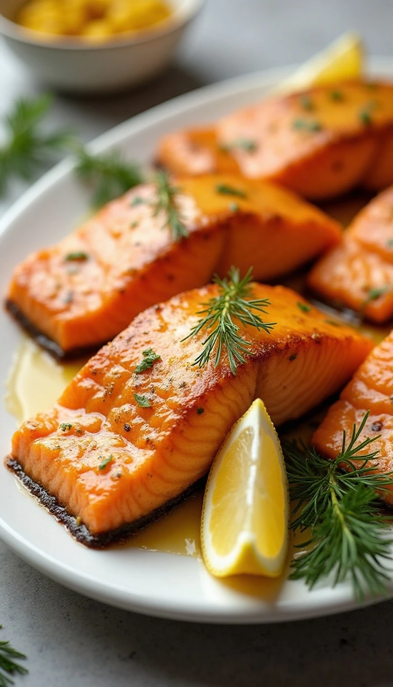 Easy Honey Mustard Baked Salmon Recipe