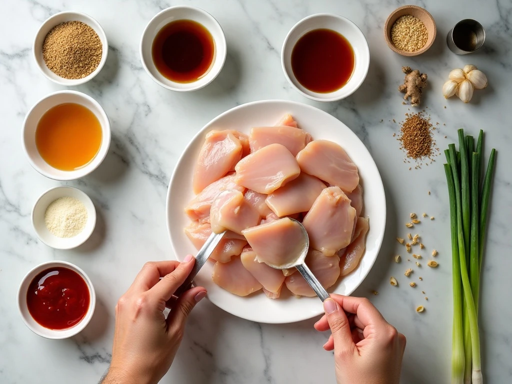 Ingredients for easy honey sesame chicken