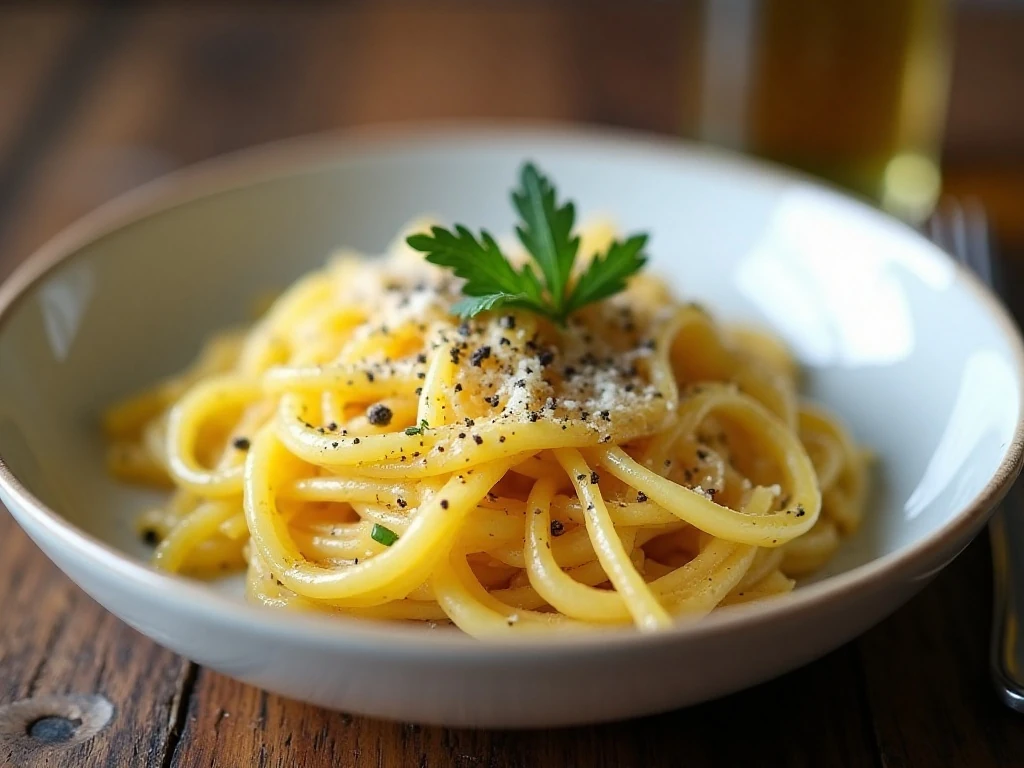 Tender baked spaghetti squash strands served with Parmesan and herbs