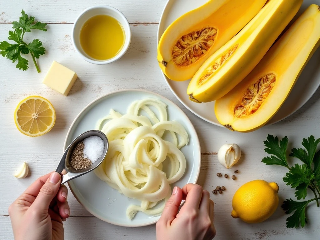 Ingredients for stovetop yellow squash