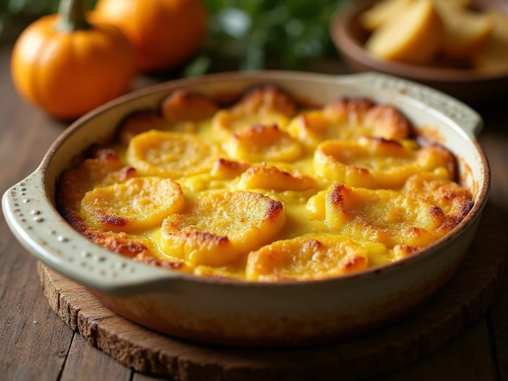 Golden yellow squash casserole with a crisp cracker topping
