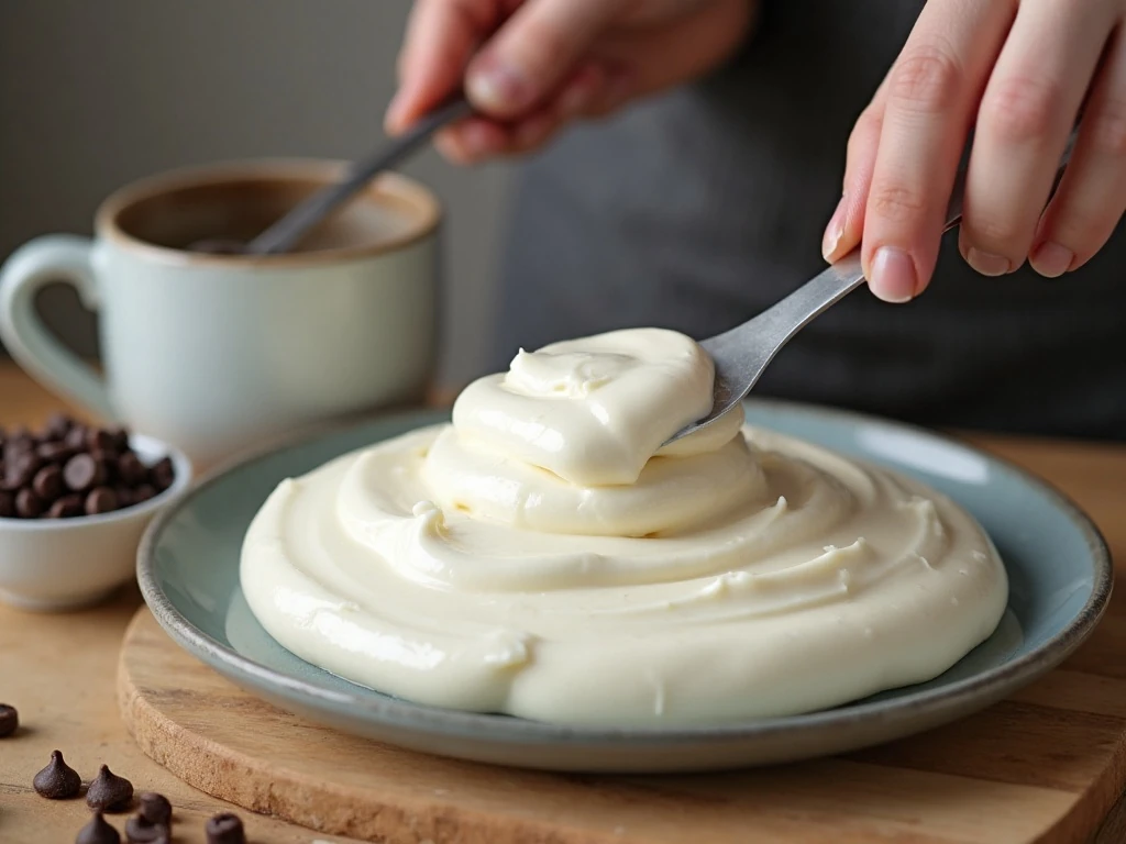 Whipped cream and cream cheese mixture for icebox pie filling