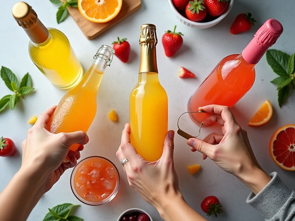 Ingredients for setting up an ultimate mimosa bar