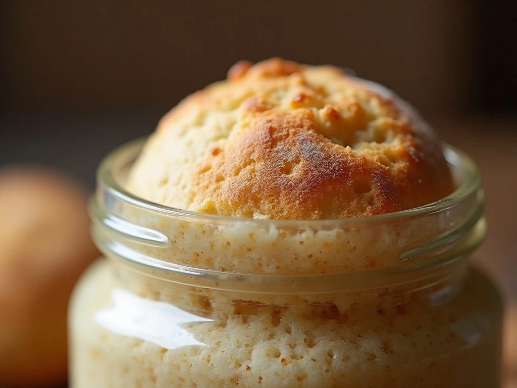 Bubbly doubled sourdough starter ready for baking