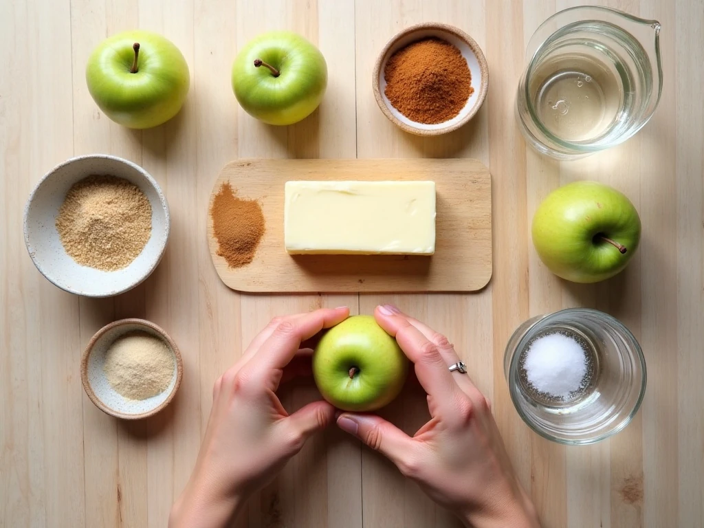 Ingredients for German-style fried apples