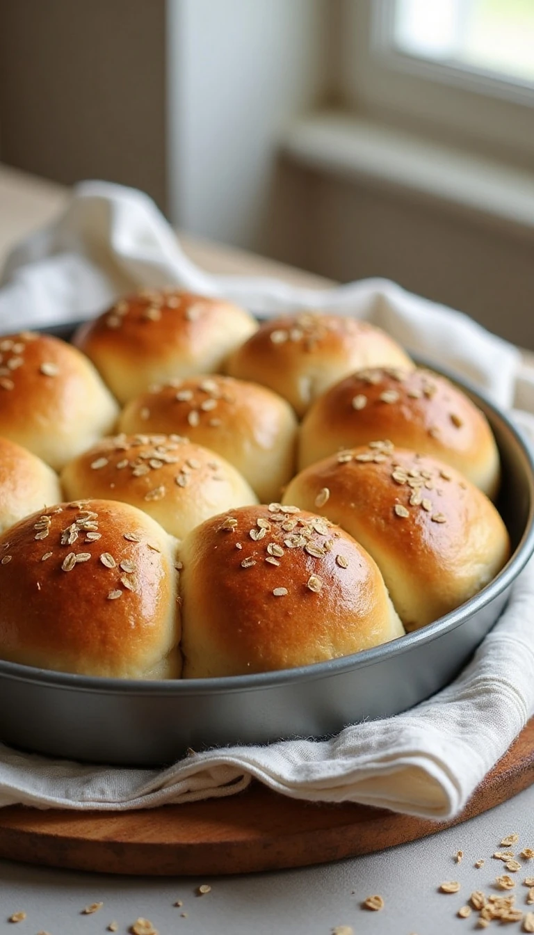 1-Hour Whole Grain Oat Rolls Recipe