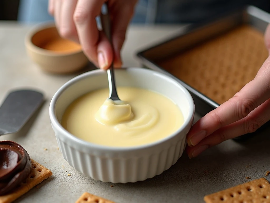 Preparing smooth pudding layers for icebox eclair cake
