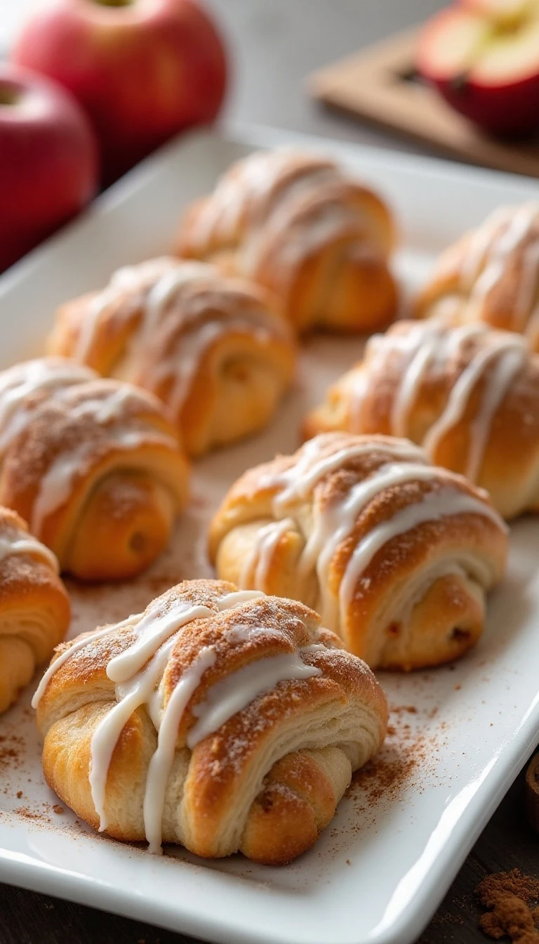 Easy Iced Apple Crescent Roll Danish Recipe