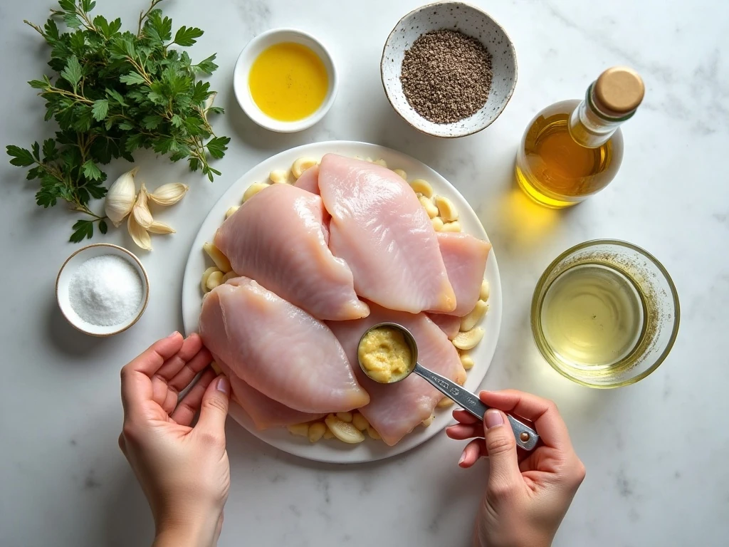 Ingredients for Ina Garten's mustard-roasted chicken
