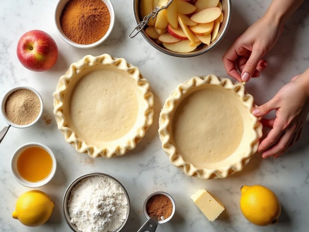 Ingredients for individual apple pies