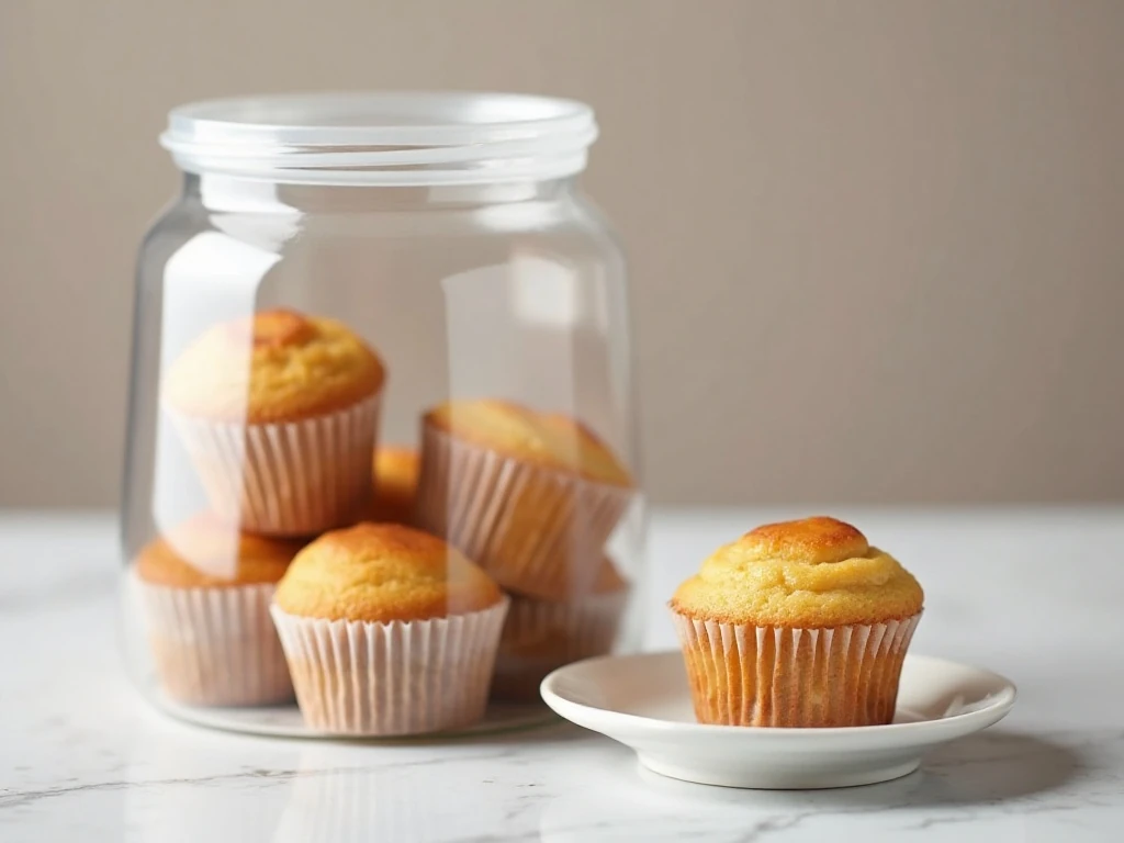 Stored inside-out cupcakes ready to chill and serve