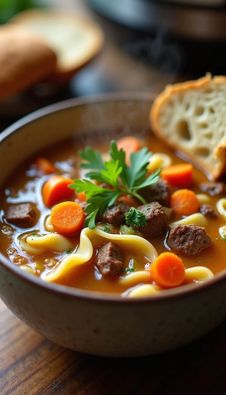 Easy Instant Pot Beef Noodle Soup Recipe