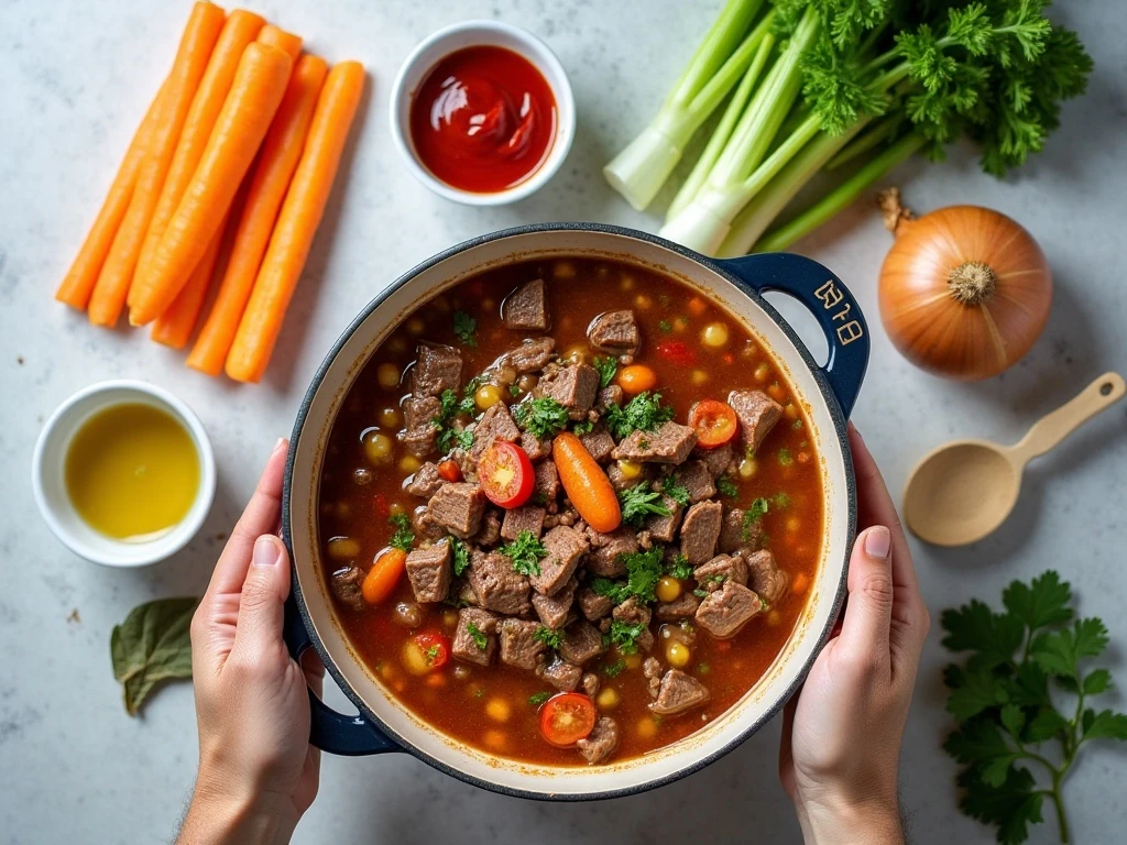 Ingredients for easy Instant Pot beef noodle soup