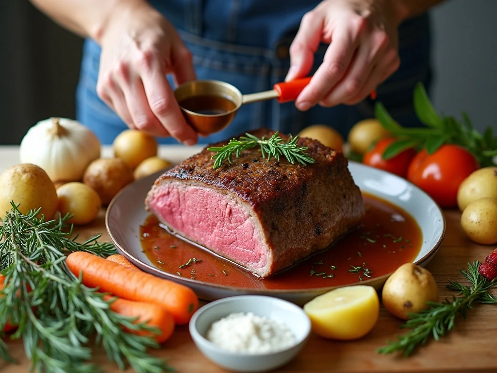 Ingredients for Instant Pot beef pot roast with gravy