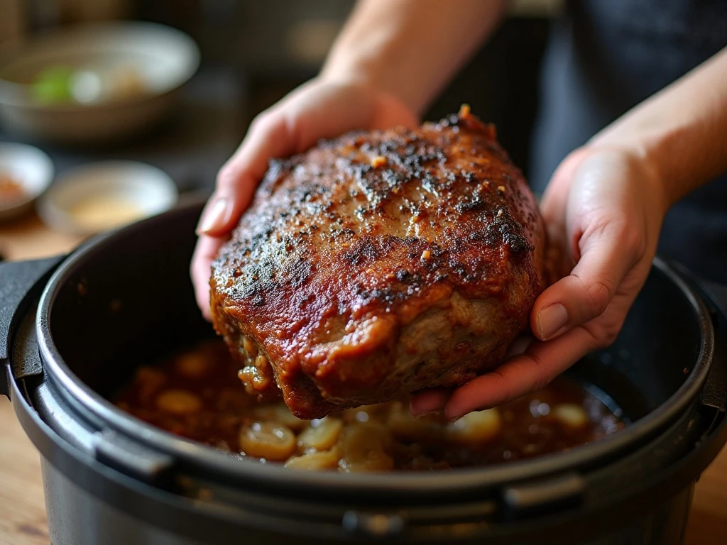 Searing chuck roast in the Instant Pot before pressure cooking