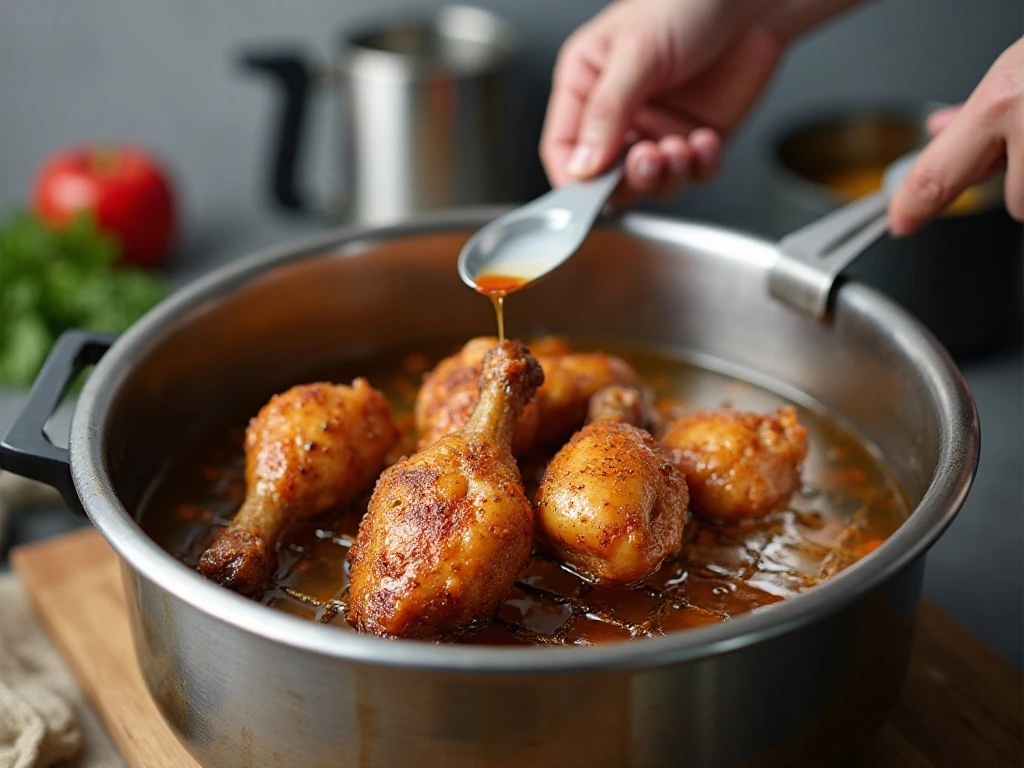 Chicken wings arranged in the Instant Pot for pressure cooking