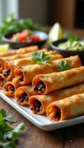 Instant Pot Chicken and Black Bean Taquitos Made Easy