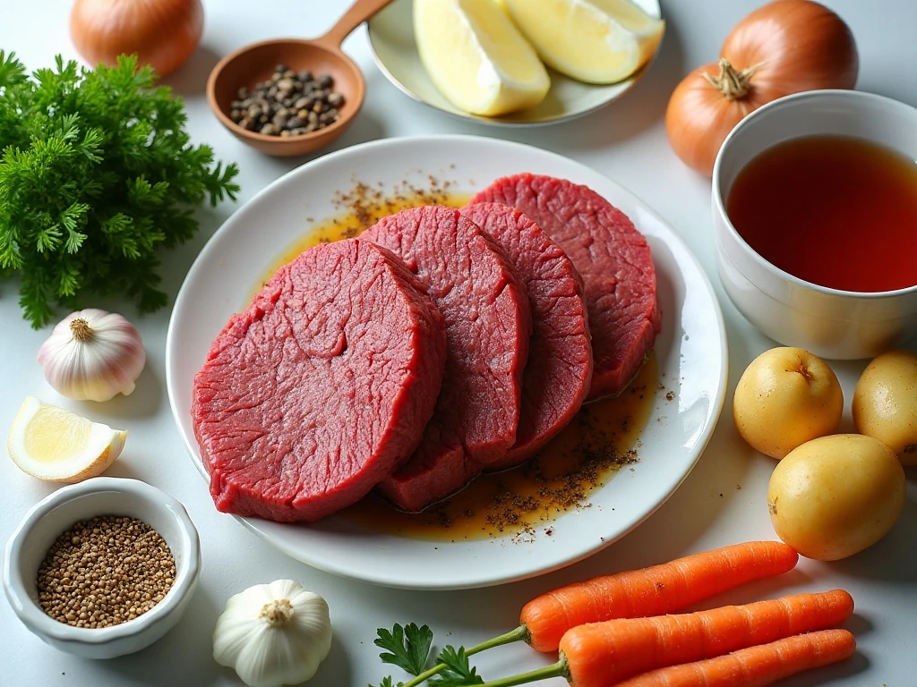 Ingredients for Instant Pot corned beef and cabbage