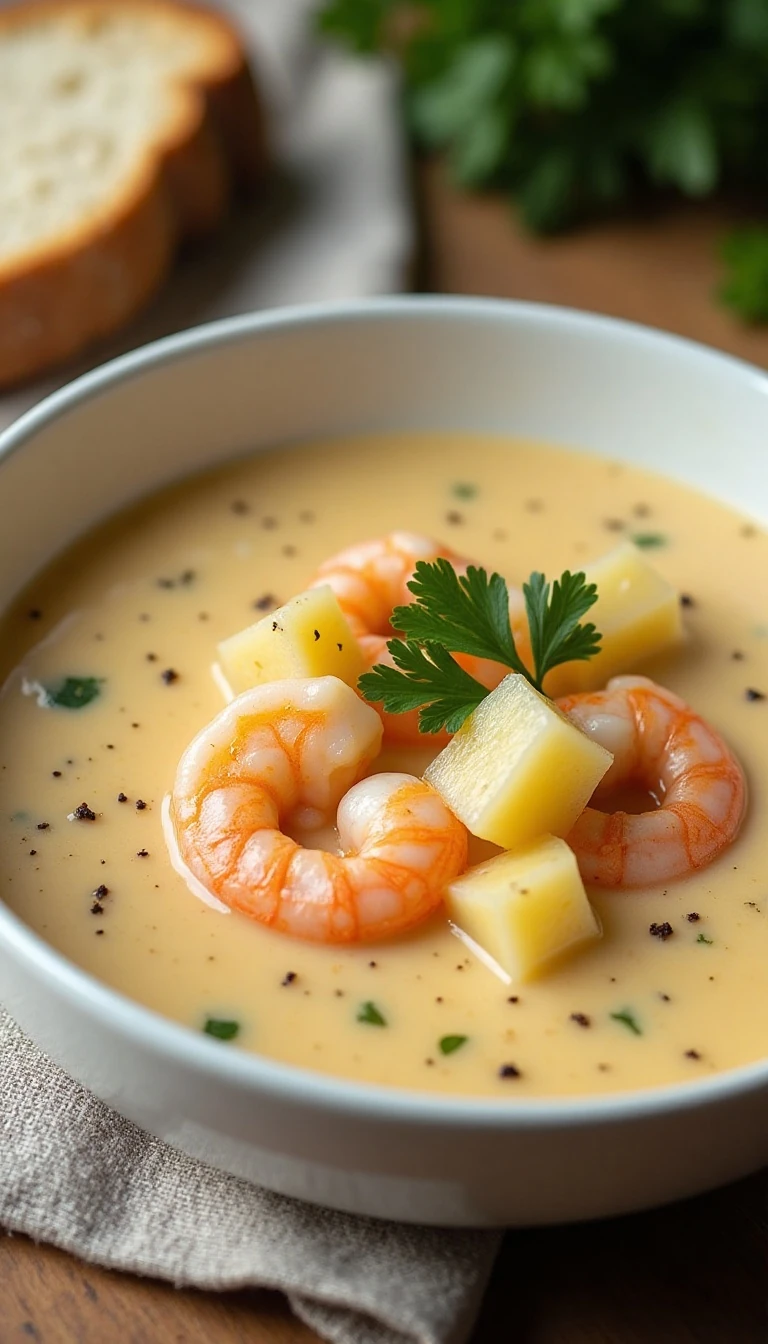 Instant Pot Creamy Potato Shrimp Soup Recipe