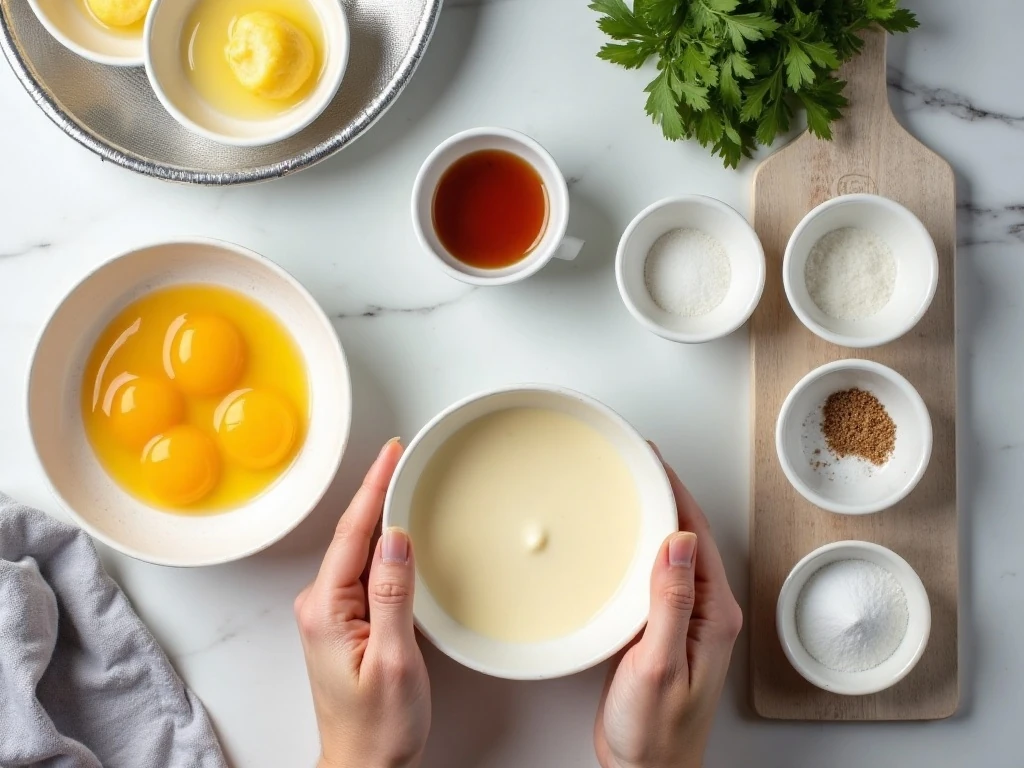 Ingredients and equipment for Instant Pot crème brûlée