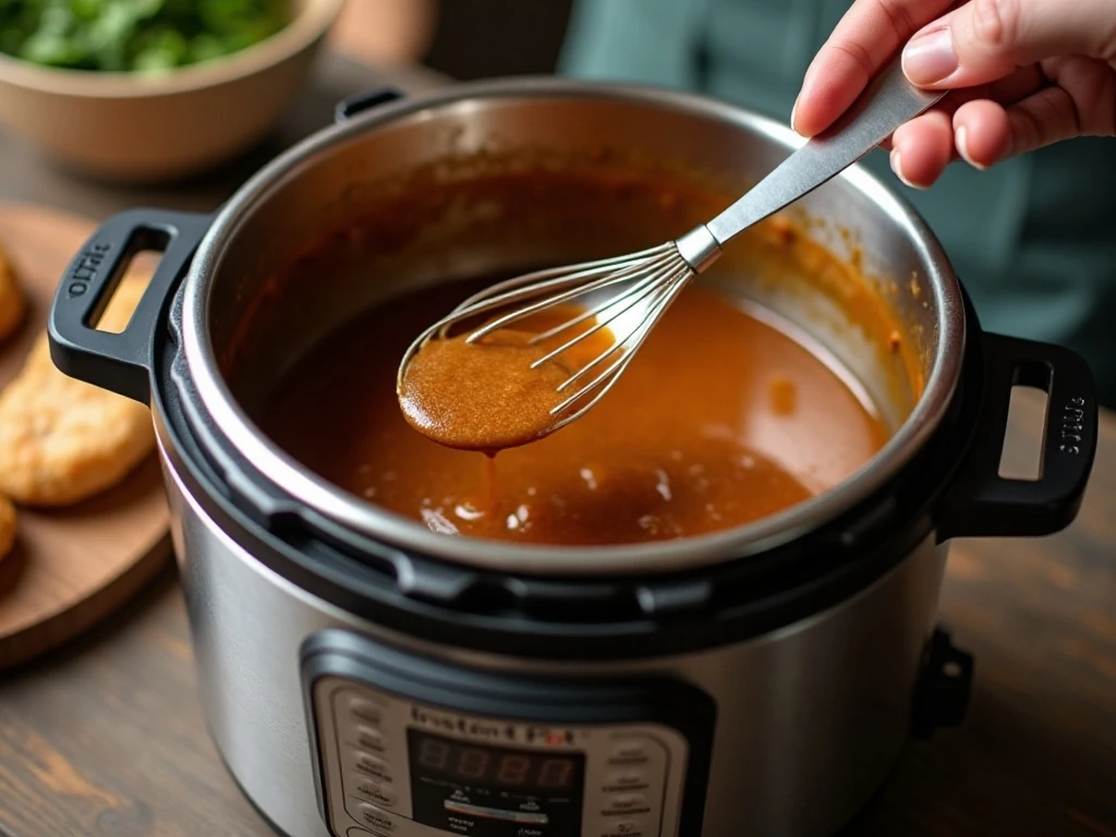 Making savory gravy for Instant Pot pork chops