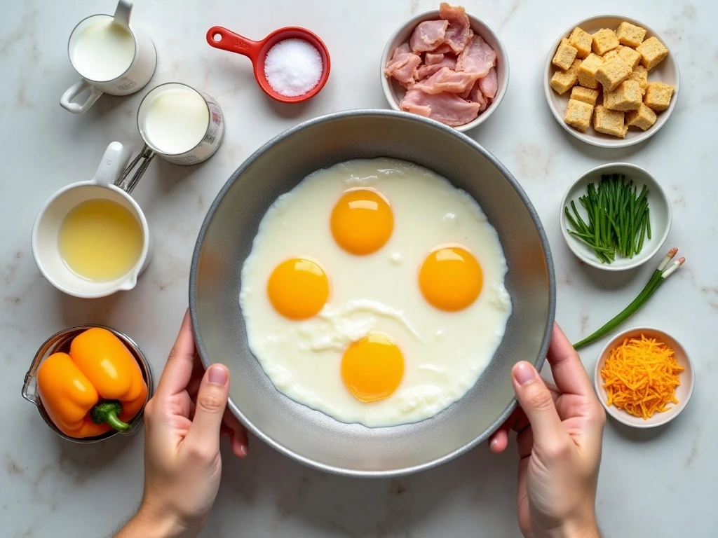 Ingredients for Instant Pot Weight Watchers breakfast casserole