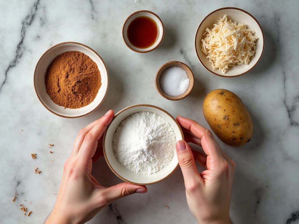 Ingredients for old-fashioned Irish potato candy