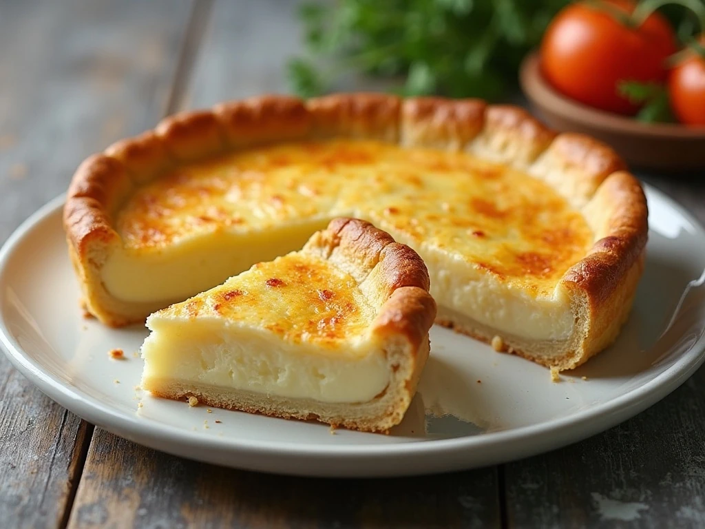Irish potato pie stored covered for later serving