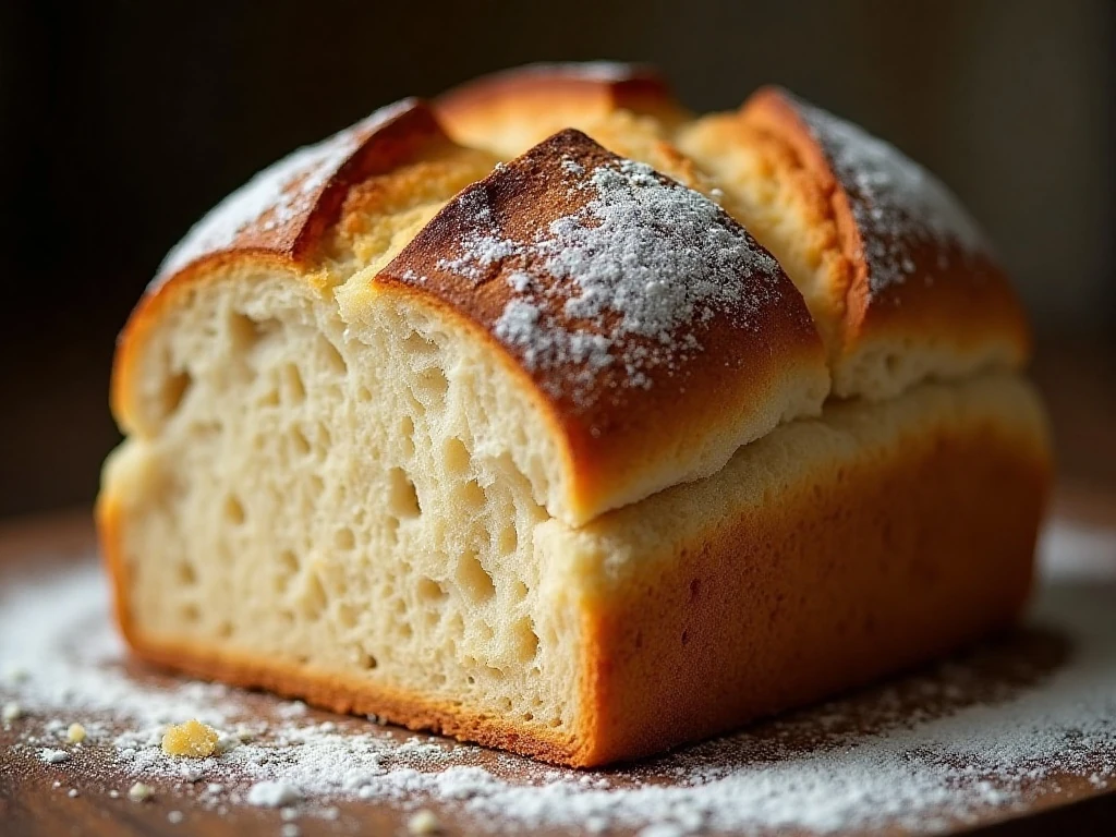 Traditional cross cut on the crust of Irish soda bread