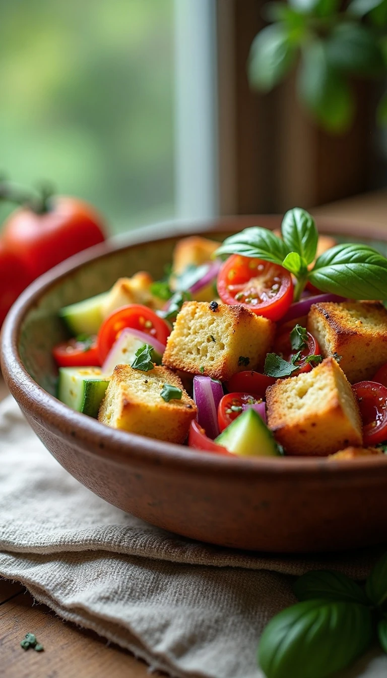Easy Italian Bread Salad Recipe (Classic Panzanella)