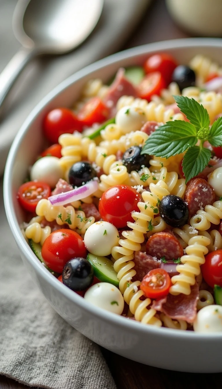 Easy Italian Pasta Salad Recipe for Potlucks, Picnics, and Summer Meals