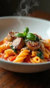 Creamy Italian Sausage Pasta Recipe with Tomatoes and Parmesan