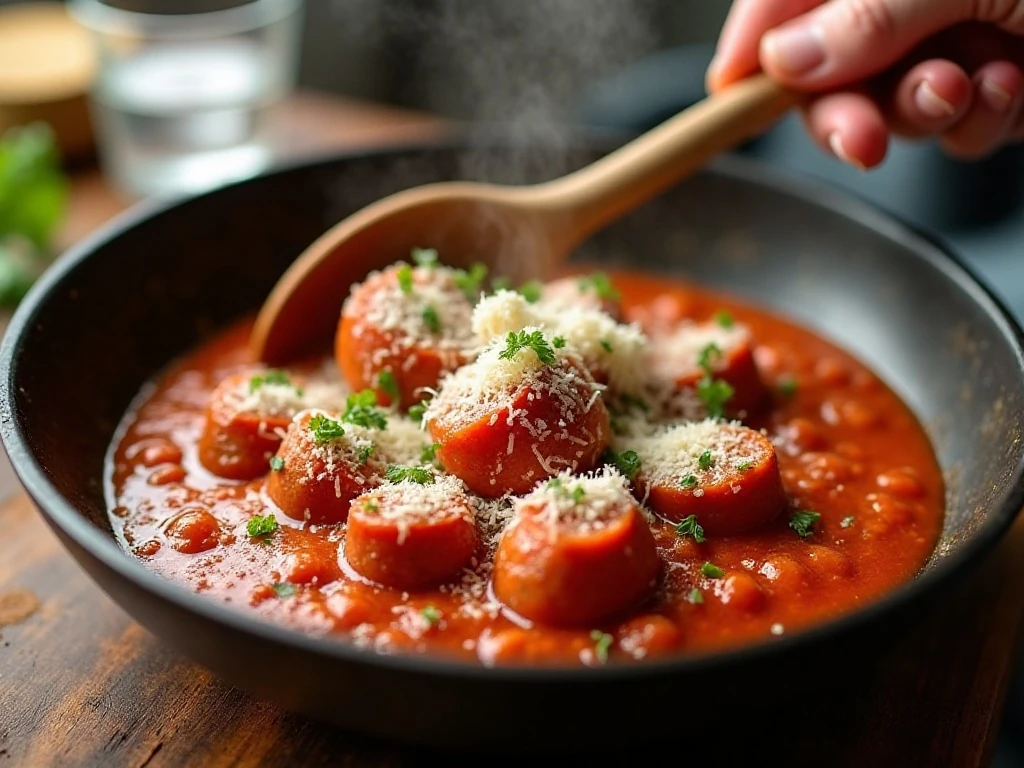 Silky Parmesan cream sauce for Italian sausage pasta
