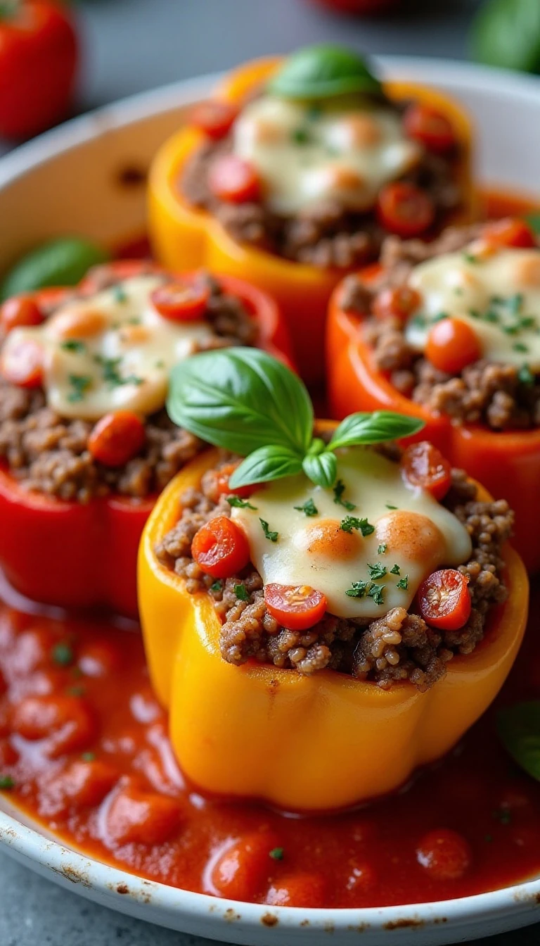 Easy Classic Italian Stuffed Peppers Recipe