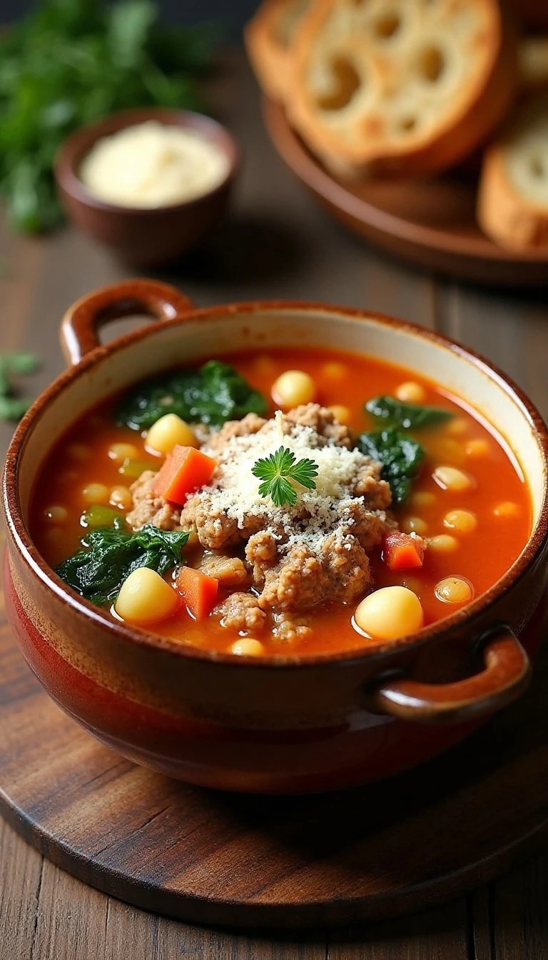 Easy Italian Turkey Burger Soup Recipe
