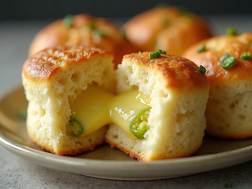 Buttery reheated jalapeño buttermilk biscuit