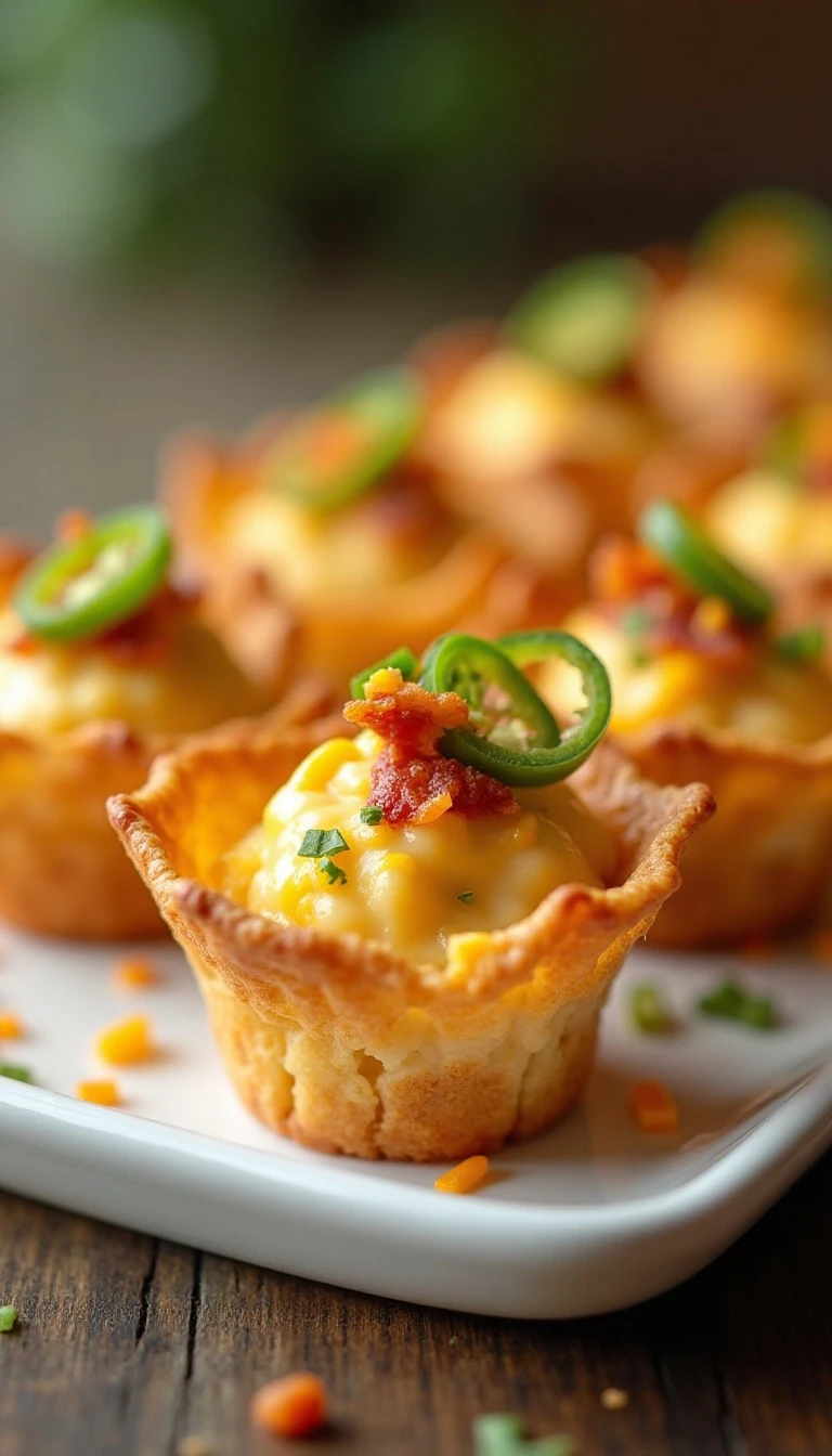Jalapeño Popper Baked Wonton Cups Made Easy